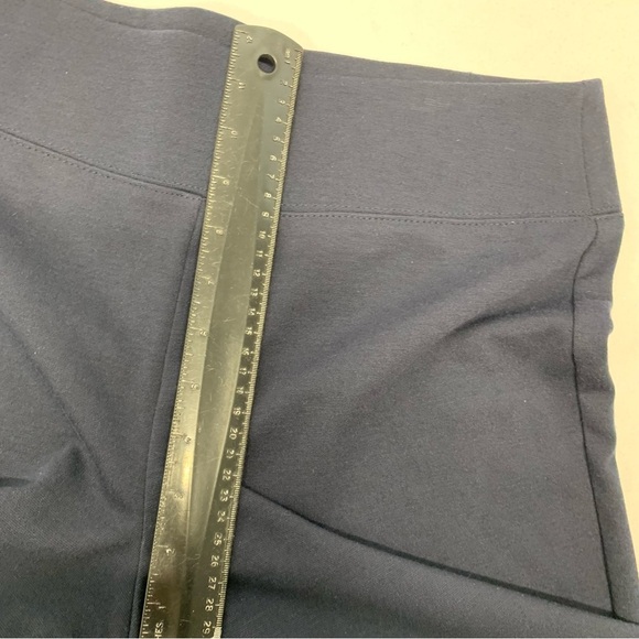 Susan Graver Illusions Pants MP  Blue Pull On Waist Defining Soho Ponte Work - Picture 9 of 10